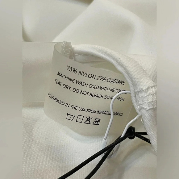 GIGI C White Tina Laser Cut Front Tie /Wrap Long-Sleeve Top NEW Medium - Picture 7 of 7